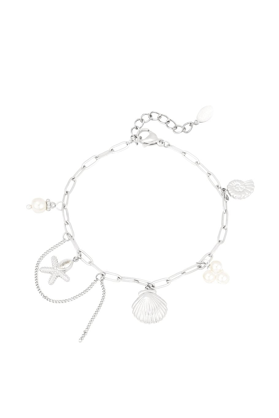 Beach Please armband van stainless steel met speelse charms.
