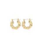 Bamboo Babe oorbellen van roestvrij staal, geïnspireerd op bamboestokken, stoer, uniek en stijlvol, lichtgewicht en waterproof.