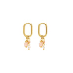 Bead Babe oorbellen met zwarte kralen en gouden details, speels en elegant design. Hypoallergeen en nikkelvrij.