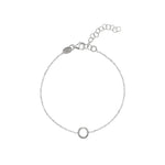 Bellina armband van 925 sterling zilver, handgemaakt in Italië, minimalistisch en elegant met rond detail.