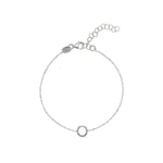 Bellina armband van 925 sterling zilver, handgemaakt in Italië, minimalistisch en elegant met rond detail.