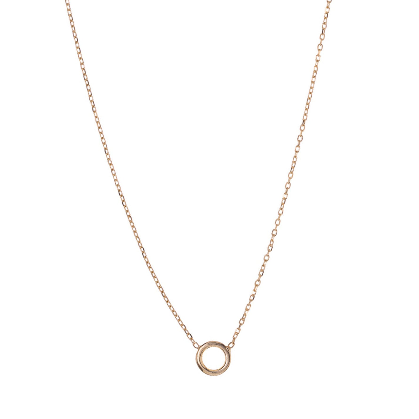 Bellina ketting met subtiele cirkelhanger, handgemaakt in Italië, tijdloos en elegant