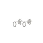 Bellina studs van 925 sterling zilver, handgemaakt in Italië, minimalistisch en rond design, tijdloos en elegant.