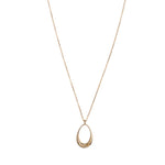 Celeste ketting van 925 sterling zilver met 24K gold plating, handgemaakt in Italië, druppelvormige hanger, elegant en subtiel.
