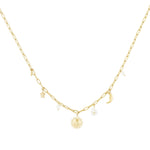 Chunky Chic ketting van stainless steel met cirkel charm, elegant en tijdloos design. Hypoallergeen en nikkelvrij.