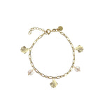 Ellea armband met 18K gold plating en verfijnde details. Handgemaakt in Denemarken, subtiel & tijdloos design.