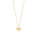 Elvuna ketting van 925 sterling zilver met 18K gold plating, hartvormig design, elegant, vrouwelijk en verstelbaar.