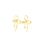 Laced In oorbellen van roestvrij staal met strikvorm, lief, vrouwelijk en speels, glanzend, waterproof en kleurvast.