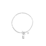 Låst Love armband 925 silver, handgemaakt in Denemarken. Charmant hart slot design, romantisch en stijlvol.