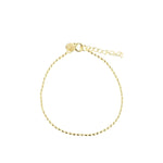 Lyra armband met 18K gold plating, handgemaakt in Denemarken. Subtiel bolletjes design, trendy en elegant.