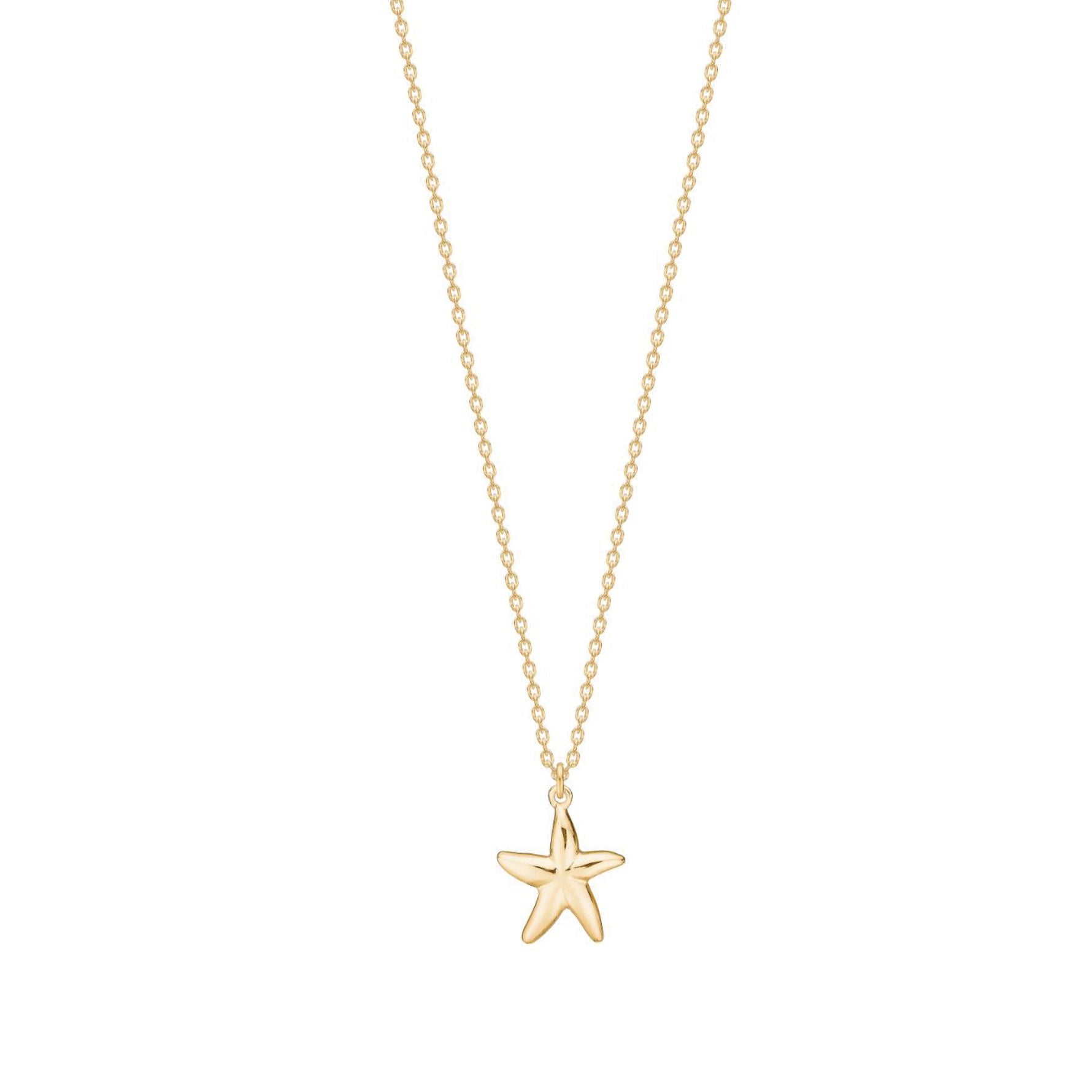 Maren ketting van 925 zilver met 18K gold plating. Subtiele zeesterbedel, elegant, zomers & speels. Verstelbaar, tijdloos, hypoallergeen & uniek.