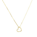 Velva ketting met 18K gold plating en hartdesign. Handgemaakt in Denemarken, romantisch en elegant sieraad.