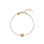 Vivienne armband van 925 sterling zilver met 24K gold plating, fijne schakels en muntbedel, elegant, verfijnd en tijdloos, handgemaakt in Italië.