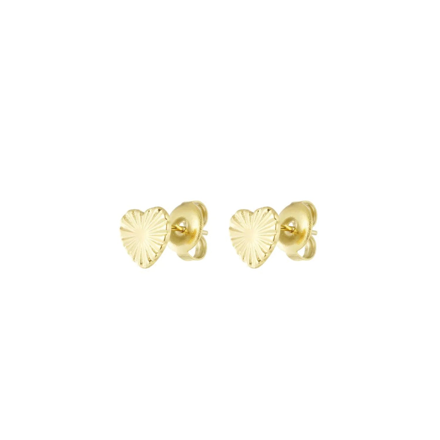 Be Mine-ish oorbellen met verfijnd patroon en luxe goudkleurige afwerking. Elegant, romantisch & hypoallergeen.
