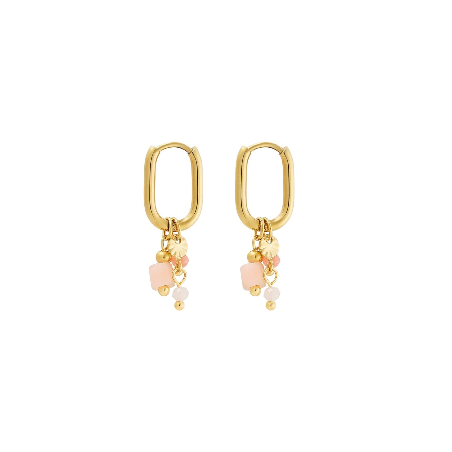 Bead Babe oorbellen met zwarte kralen en gouden details, speels en elegant design. Hypoallergeen en nikkelvrij.