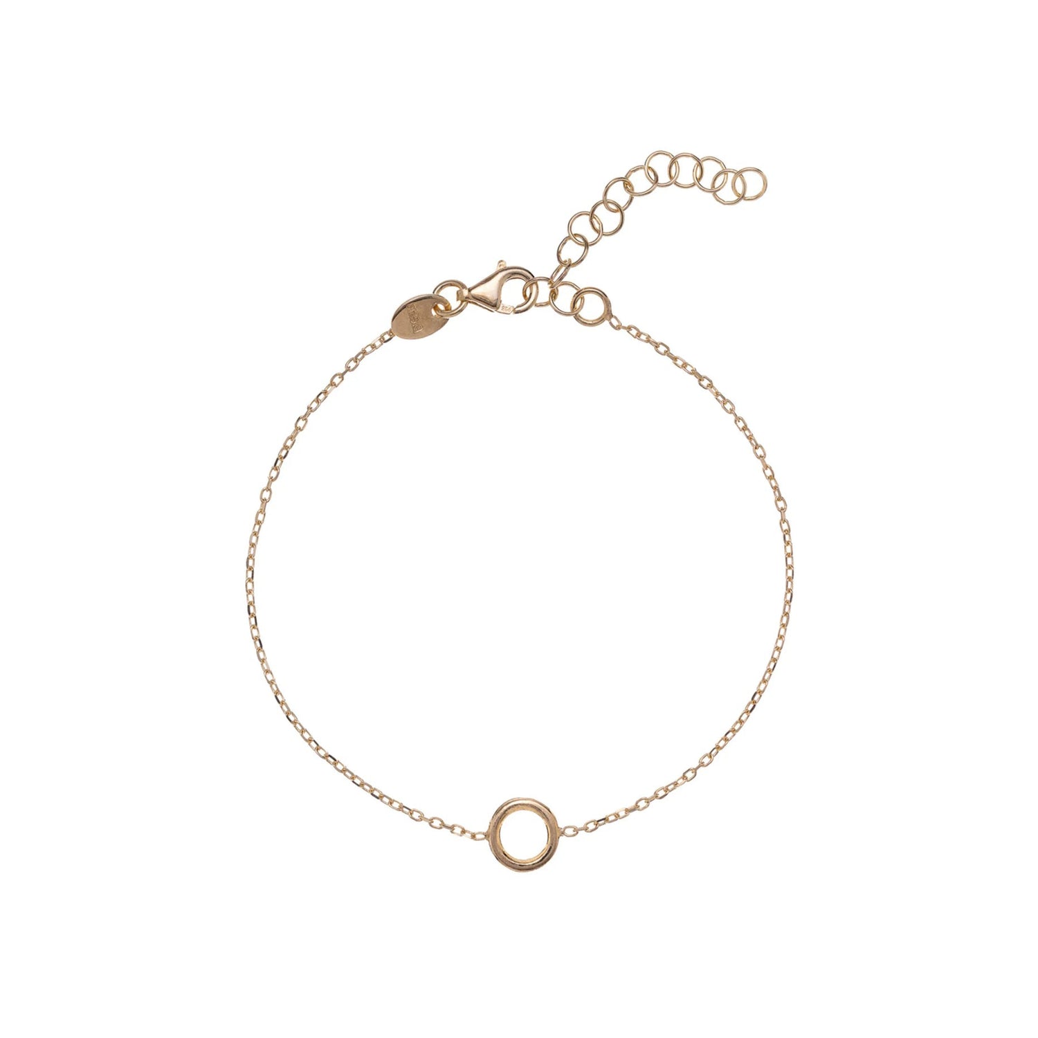 Bellina armband van 925 sterling zilver met 24k gold plating, handgemaakt in Italië, minimalistisch en elegant met rond detail.