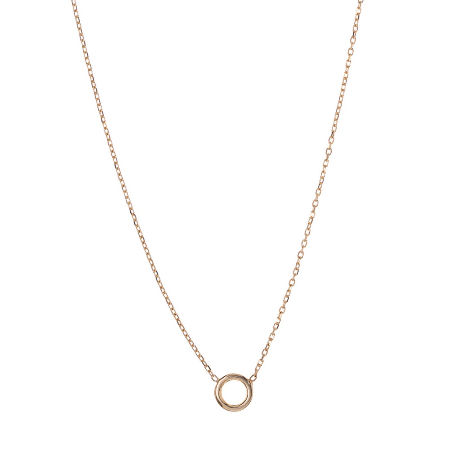 Bellina ketting met subtiele cirkelhanger, handgemaakt in Italië, tijdloos en elegant