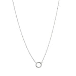 Bellina ketting van 925 sterling zilver met subtiele cirkelhanger, handgemaakt in Italië, tijdloos en elegant.