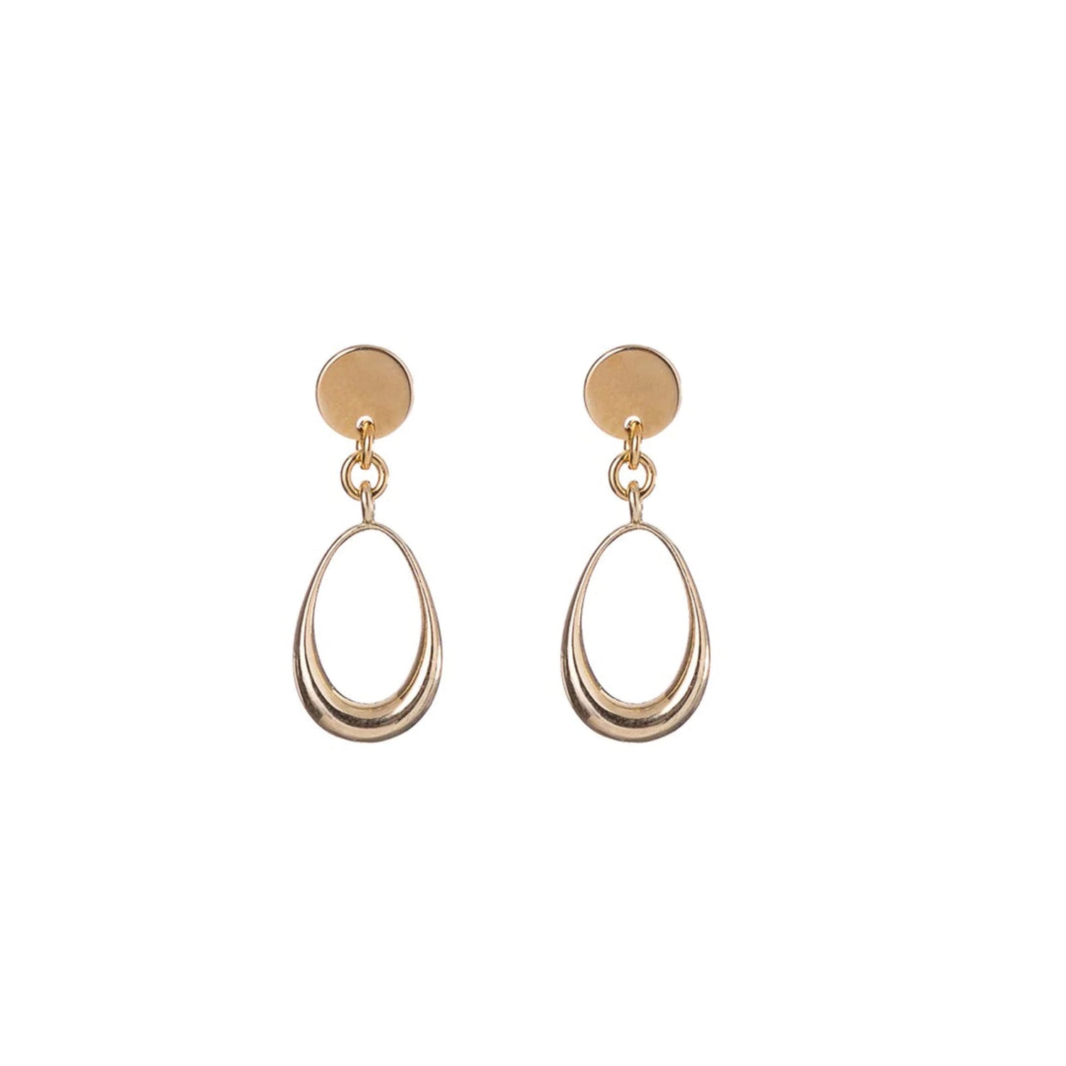 Celeste oorbellen van 925 sterling zilver met 24K gold plating, handgemaakt in Italië, druppelvormige hanger, elegant en subtiel.