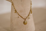 Chunky Chic ketting van stainless steel met cirkel charm, elegant en tijdloos design. Hypoallergeen en nikkelvrij