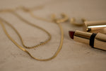 Layer Slayer ketting van stainless steel met gedraaid dubbel design, stijlvol en modern. Hypoallergeen en nikkelvrij.