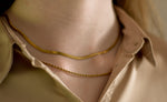 Layer Slayer ketting van stainless steel met gedraaid dubbel design, stijlvol en modern. Hypoallergeen en nikkelvrij.
