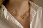 Nordelle ketting van 925 sterling zilver met druppelvormig hangertje.