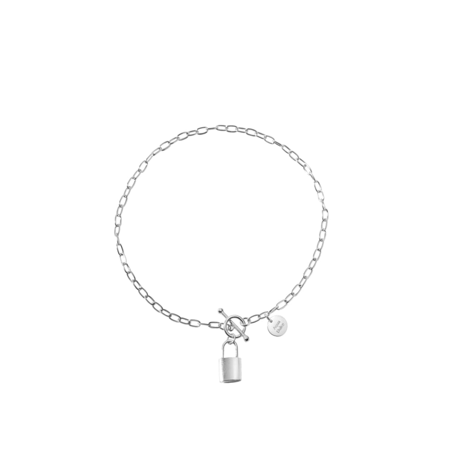 Låst Love armband met 925 sterling zilver handgemaakt in Denemarken. Charmant hart slot design, romantisch en stijlvol.