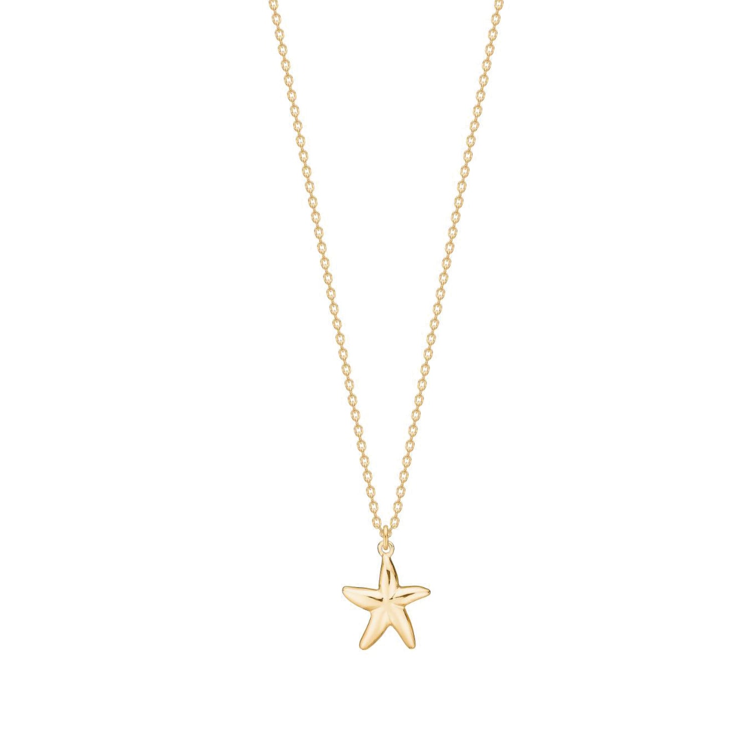 Maren ketting van 925 zilver met 18K gold plating. Subtiele zeesterbedel, elegant, zomers & speels. Verstelbaar, tijdloos, hypoallergeen & uniek.