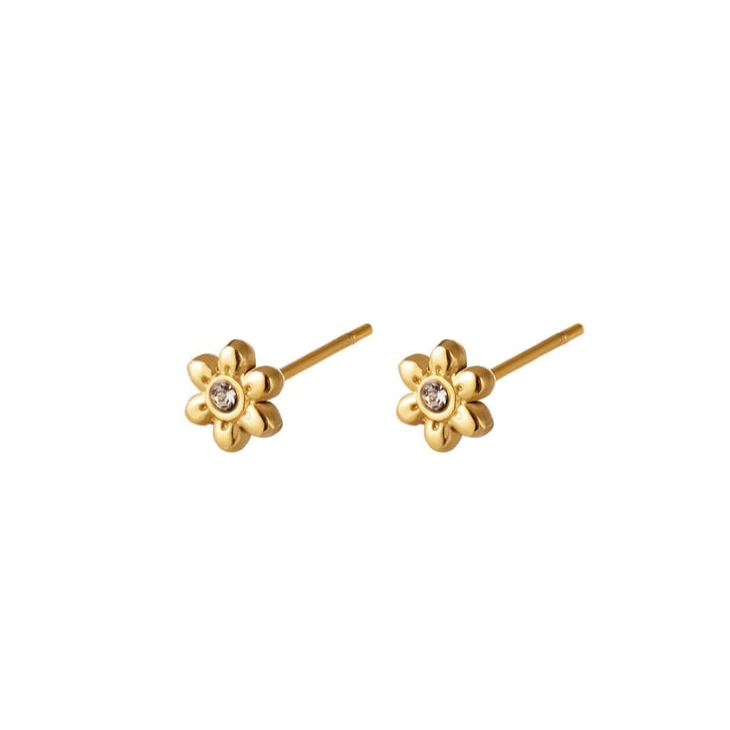 Petal Me Up studs van stainless steel met delicaat bloemdesign, lief, subtiel en tijdloos. Hypoallergeen en nikkelvrij.