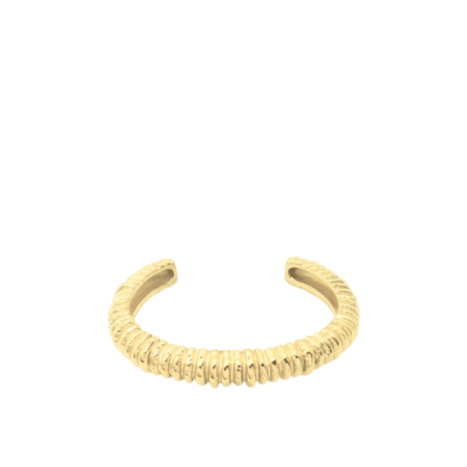 Ribbed Up armband van roestvrij staal, stijlvol, gedurfd en modern met ribbeltextuur, waterproof en kleurvast.