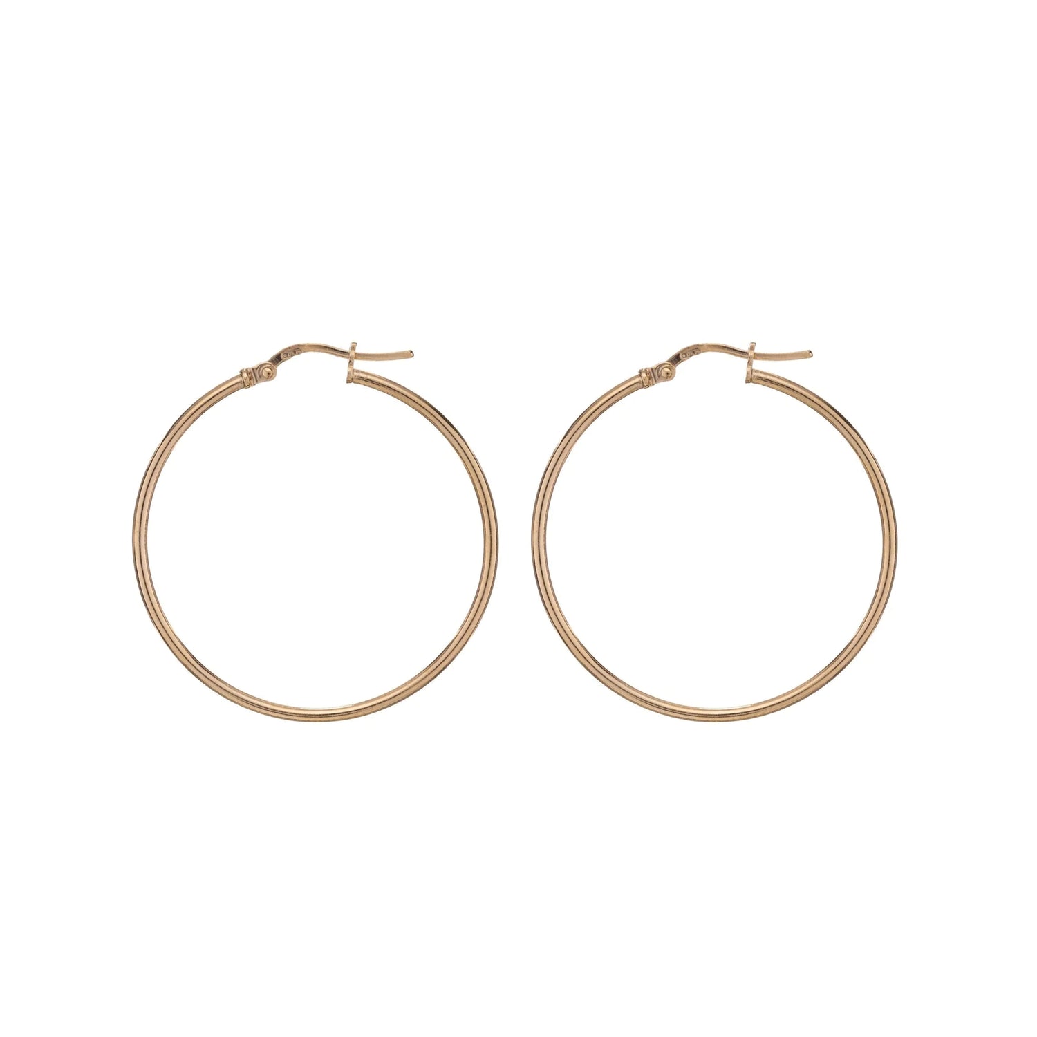 Seraphina hoops handgemaakt in Italië, glanzend en tijdloos design, elegant en lichtgewicht