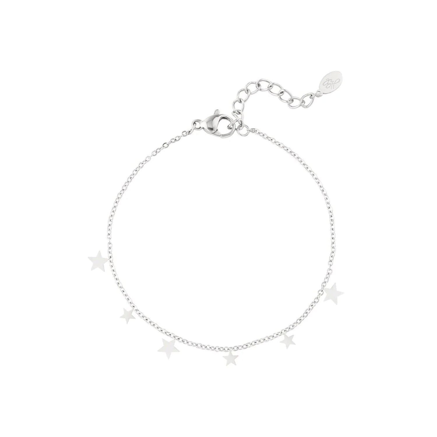 Shine On Me armband van stainless steel met ster charm, speels, stralend en tijdloos. Hypoallergeen en nikkelvrij.
