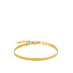 Slange armband van 925 sterling zilver met 18K gold plating, platte schakel.