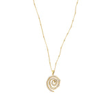 Under The Bling ketting van roestvrij staal met ronde schelpbedel, shiny, zomers en stijlvol, waterproof en kleurvast.