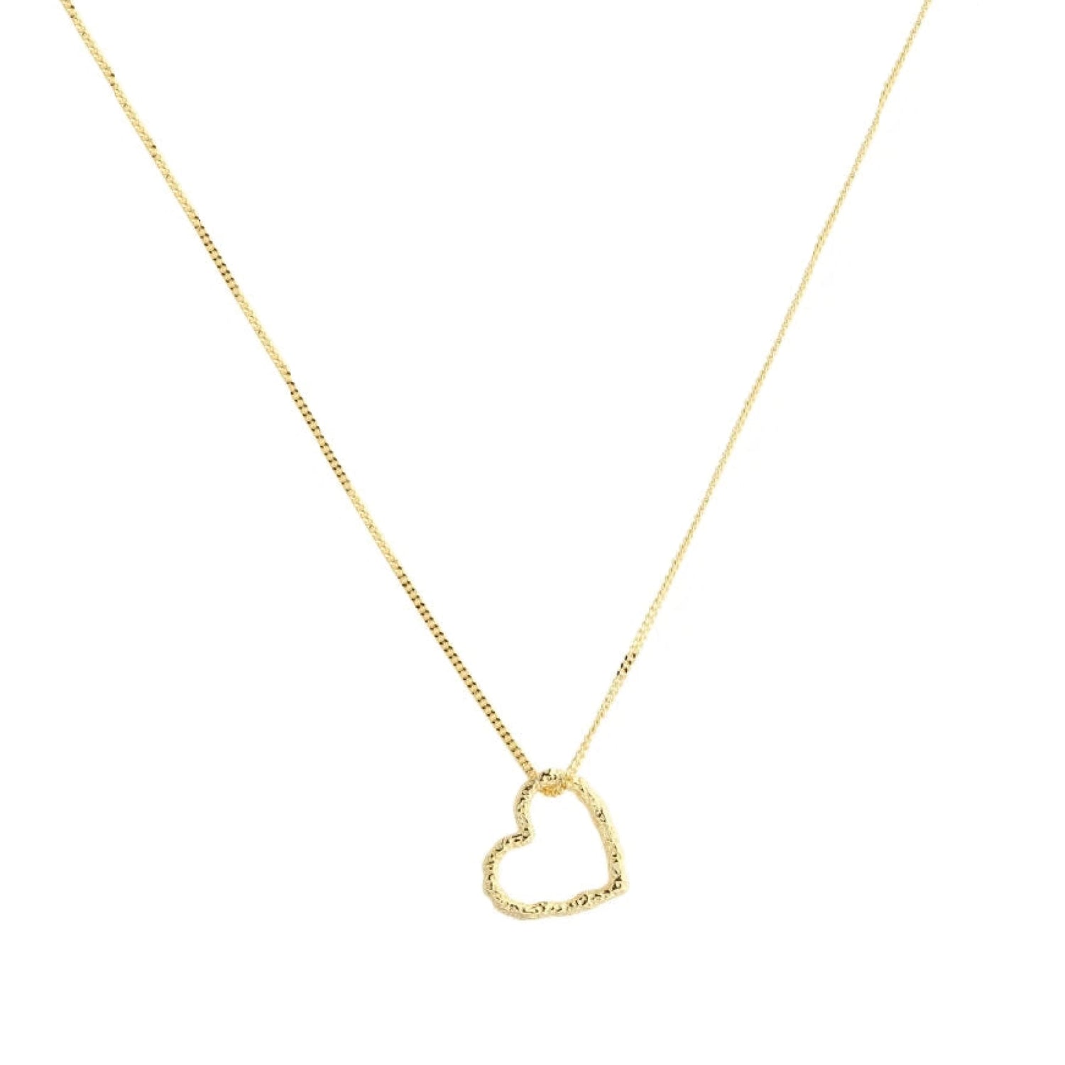 Velva ketting met 18K gold plating en hartdesign. Handgemaakt in Denemarken, romantisch en elegant sieraad.